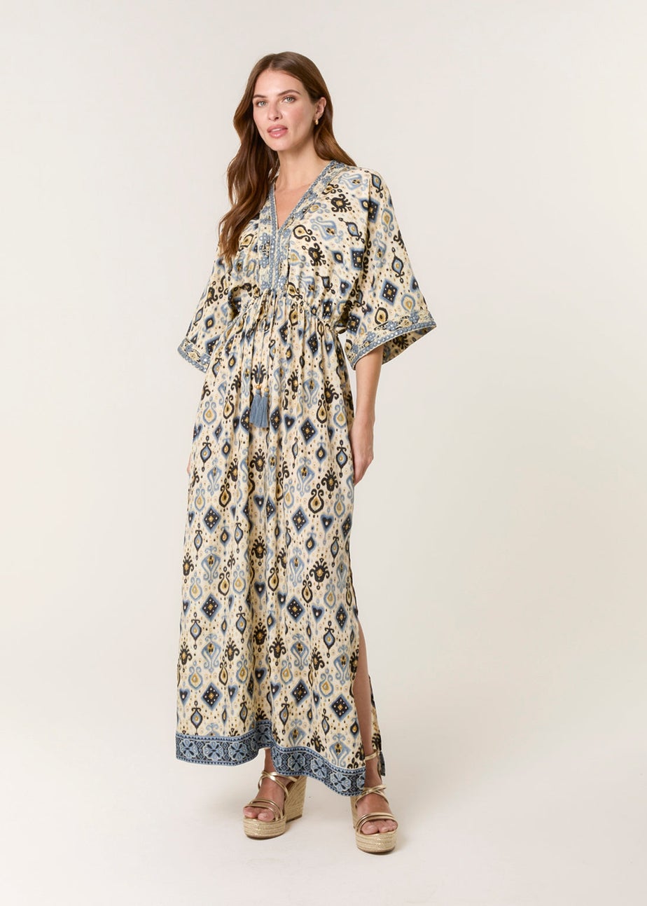 Blue Vanilla Multi Embellished Kimono Dress