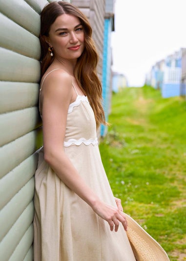 Blue Vanilla Stone Ric Rac Strappy Dress