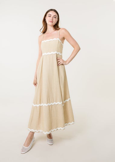 Blue Vanilla Stone Ric Rac Strappy Dress