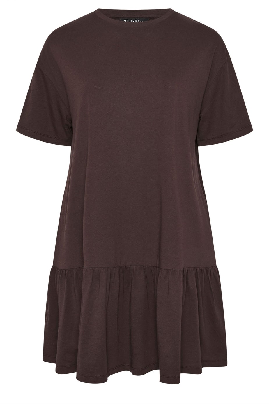 Yours Curve Chocolate Brown Peplum Mini Dress