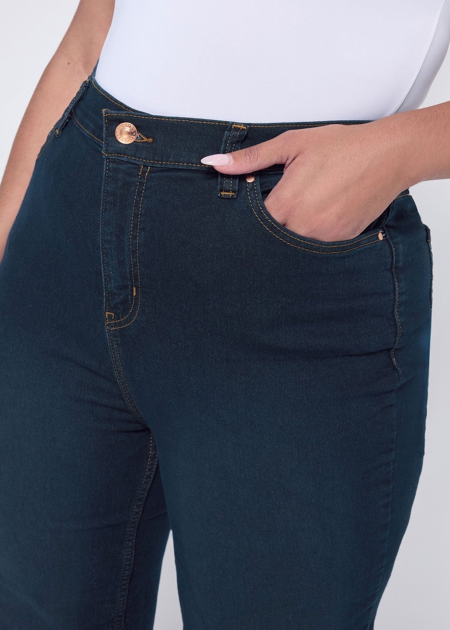 Yours Curve Dark Indigo Blue Straight Leg Ruby Jeans