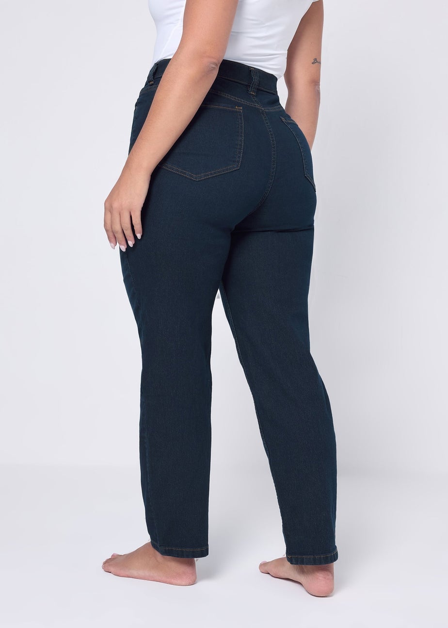Yours Curve Dark Indigo Blue Straight Leg Ruby Jeans