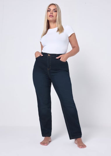 Yours Curve Dark Indigo Blue Straight Leg Ruby Jeans