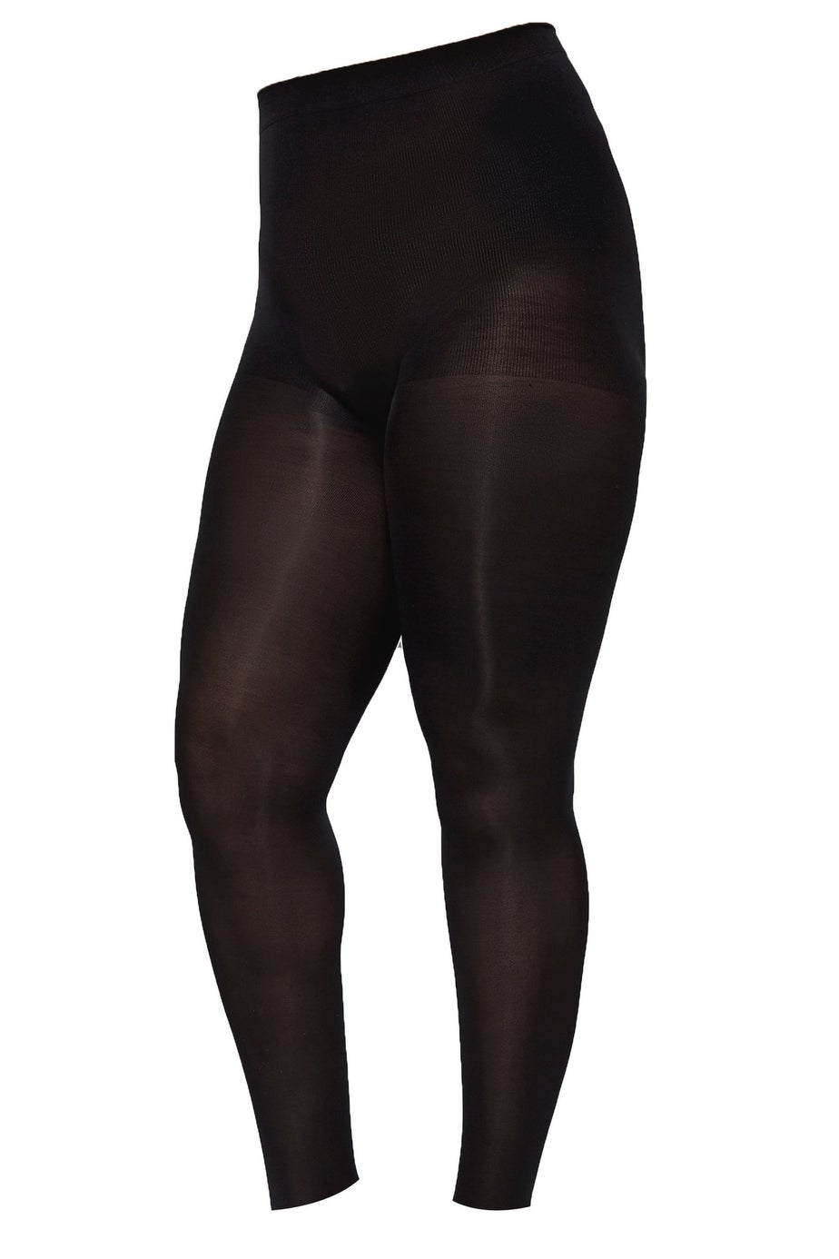 Yours Curve Black Slimming Control Footless Tights