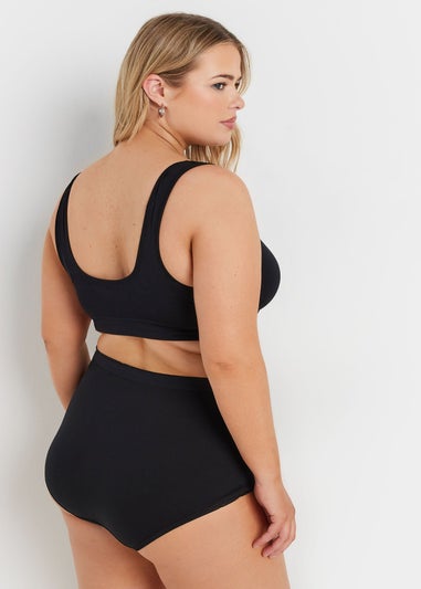 Yours 2 Pack White & Black Seamless Non-Padded Non-Wired Bralettes