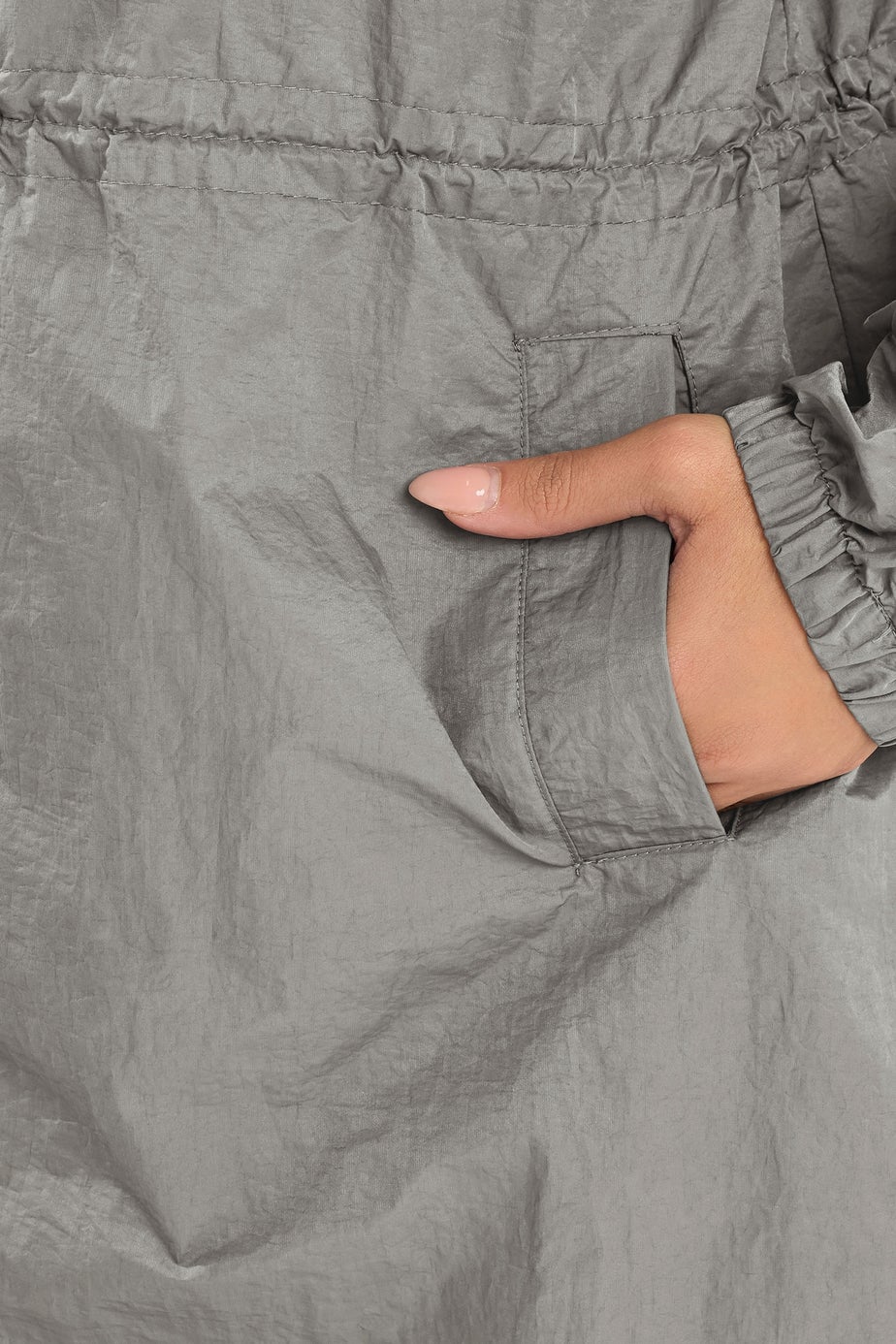 Yours Curve Grey Lightweight Longline Parka Jacket