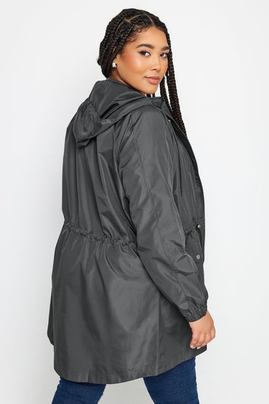 Yours Curve Dark Grey Lightweight Parka Jacket