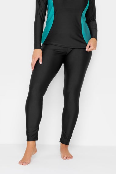 Yours Black Long Swim Leggings