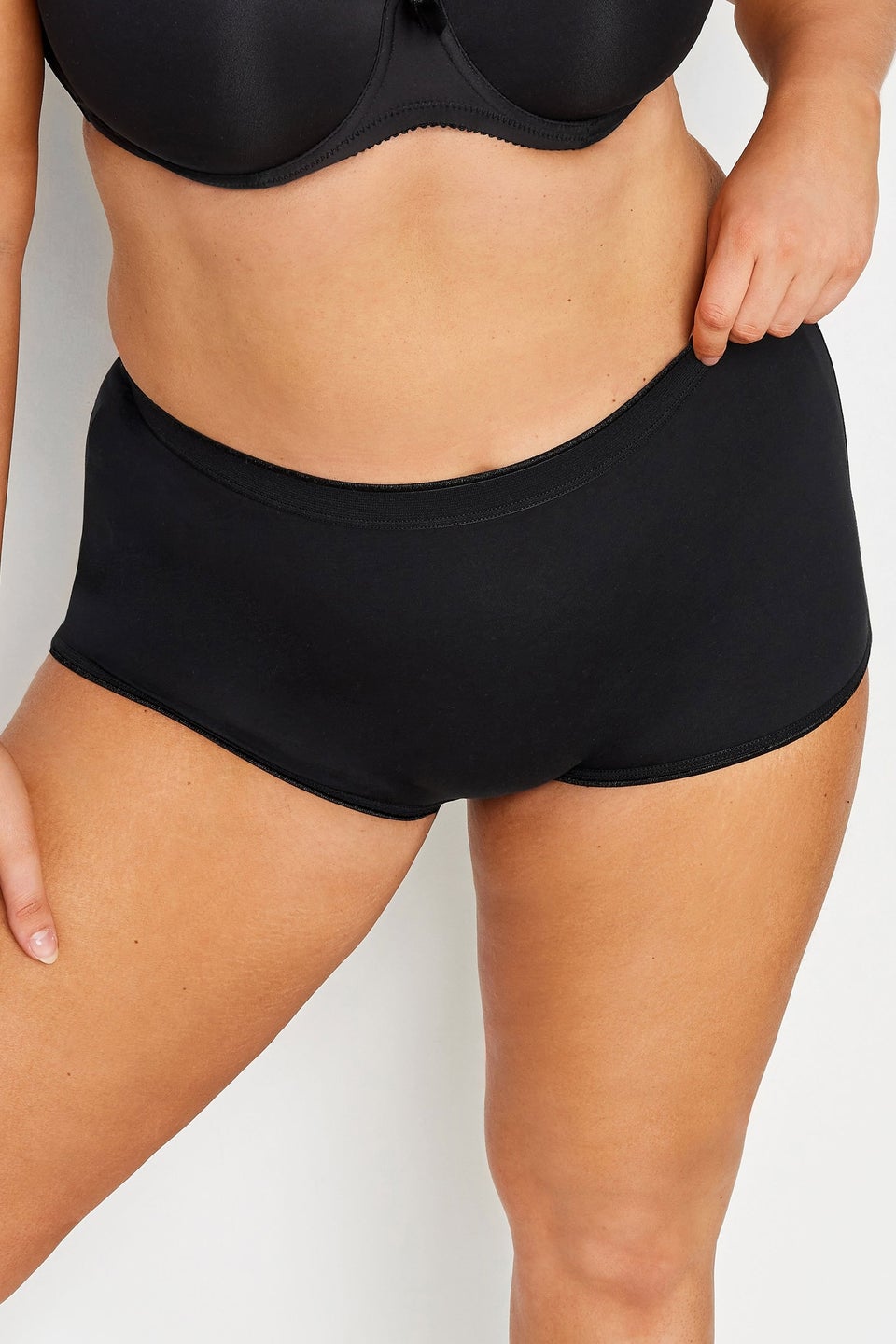Yours 5 Pack Curve Black High Waisted Shorts