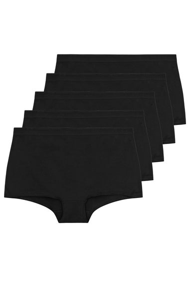 Yours 5 Pack Curve Black High Waisted Shorts