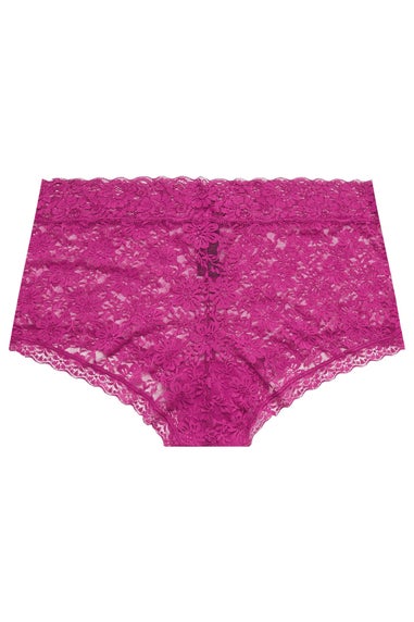 Yours 3 Pack Curve Pink & Blue Lace Mid Rise Shorts