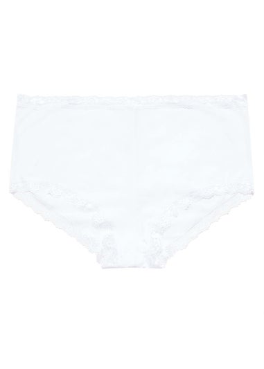 Yours 4 Pack Curve White Lace Trim High Waisted Shorts