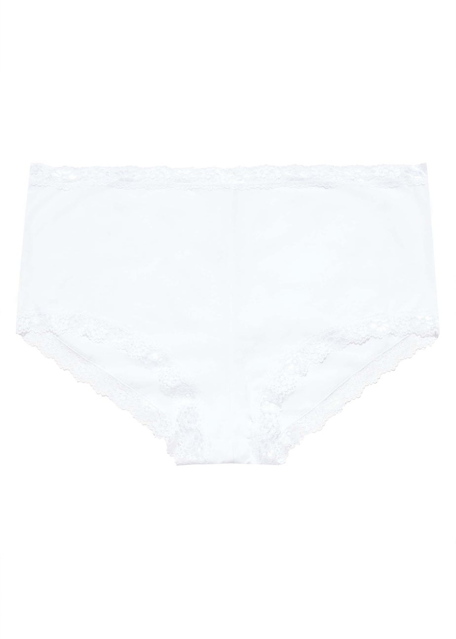 Yours 4 Pack Curve White Lace Trim High Waisted Shorts