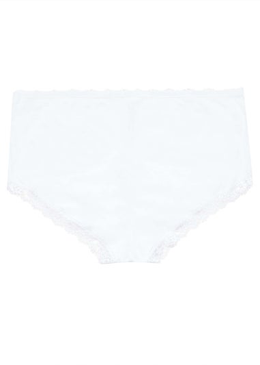 Yours 4 Pack Curve White Lace Trim High Waisted Shorts