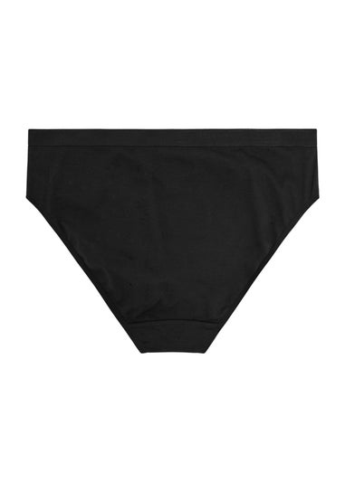Yours 5 Pack Curve Black High Leg Briefs