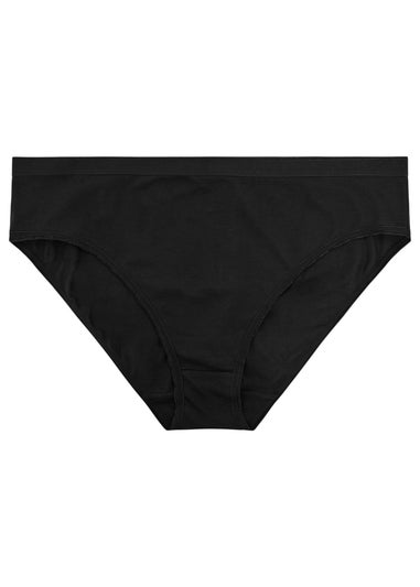 Yours 5 Pack Curve Black High Leg Briefs