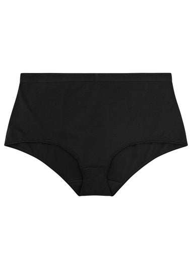 Yours Curve 5 Pack Black Stretch Full Briefs