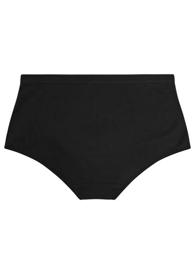 Yours Curve 5 Pack Black Stretch Full Briefs