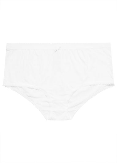 Yours 5 Pack Curve Black & White Butterfly Design High Waisted Full Briefs