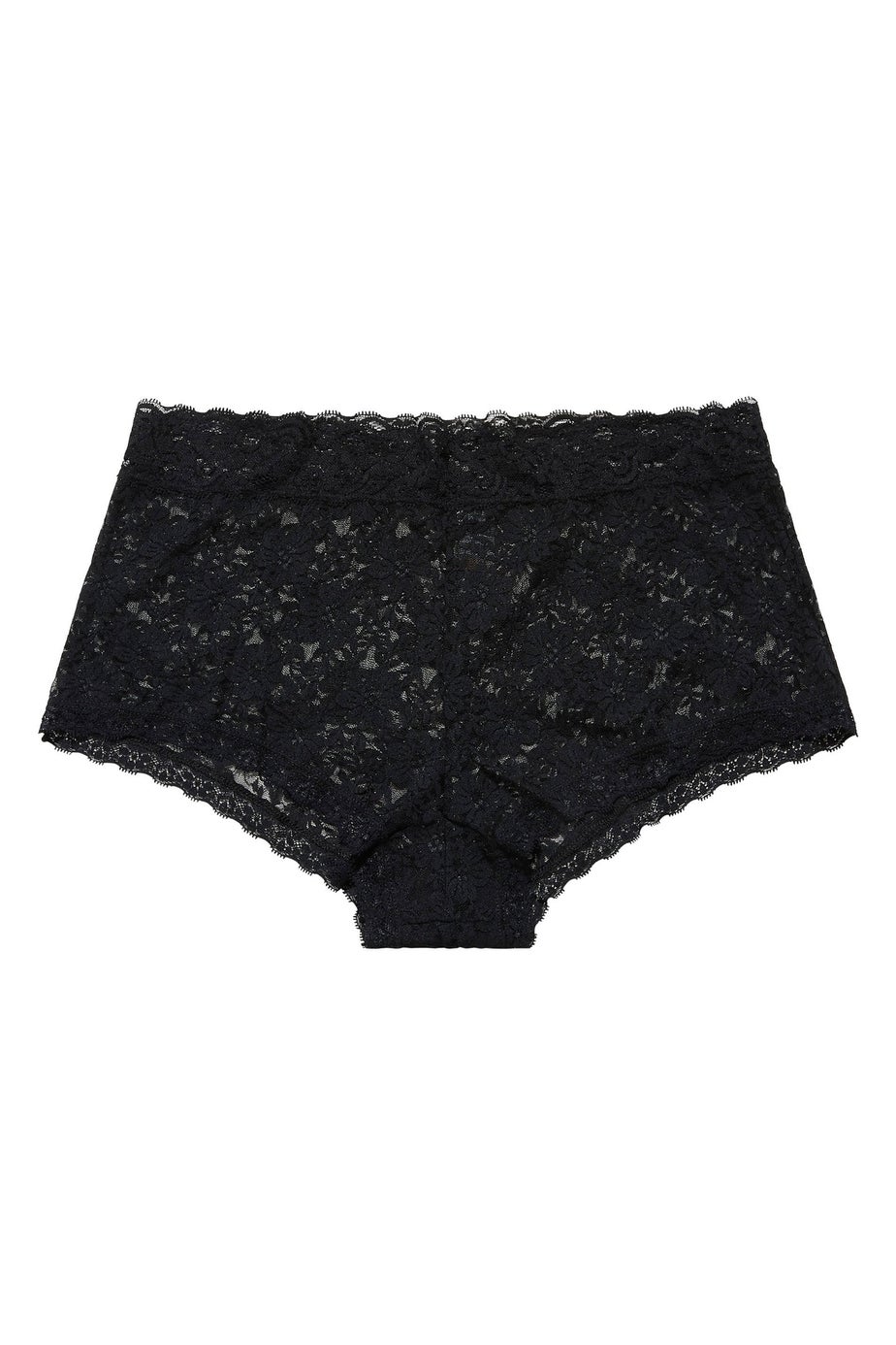Yours 3 Pack Curve Black Lace Mid Rise Shorts
