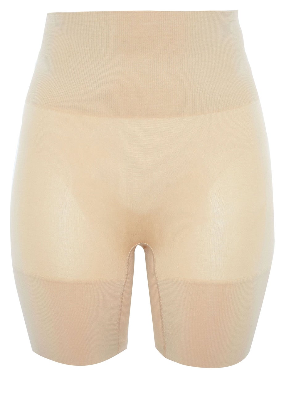Yours Curve Nude Seamless Control High Waisted Shorts