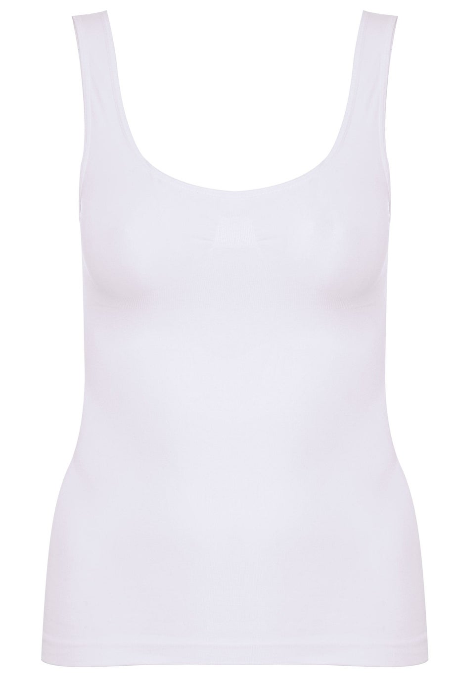 Yours Curve White Seamless Control Vest Top