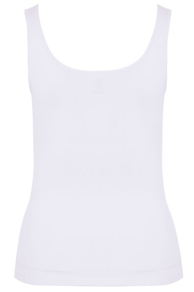 Yours Curve White Seamless Control Vest Top