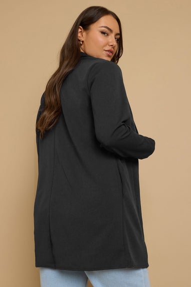 Yours Curve Black Longline Blazer