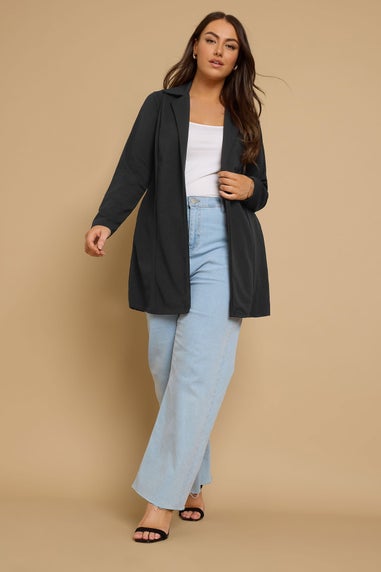 Yours Curve Black Longline Blazer