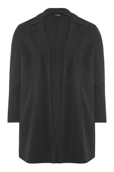 Yours Curve Black Longline Blazer