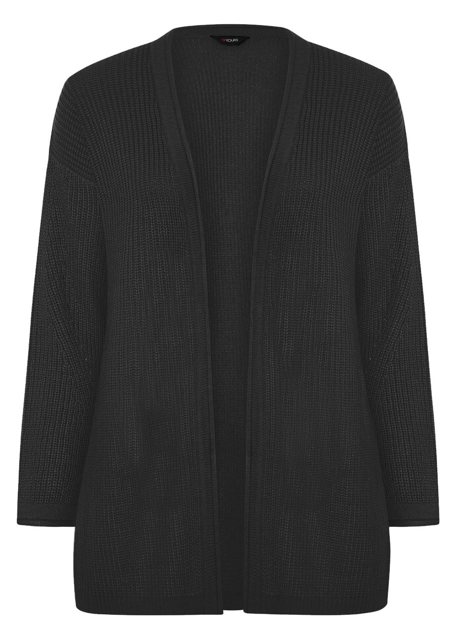 Yours Curve Black Essential Knitted Cardigan