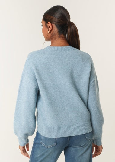 Blue Vanilla Blue Embroidered Design Jumper