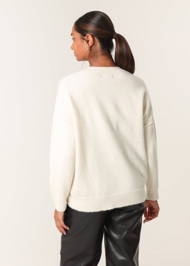 Blue Vanilla Ivory Sparkling Sequins Jumper