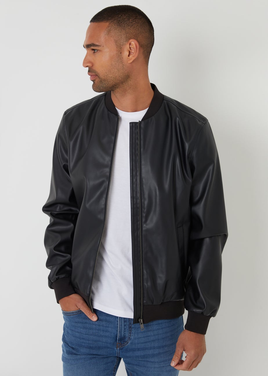Threadbare Black Faux Leather Biker Jacket