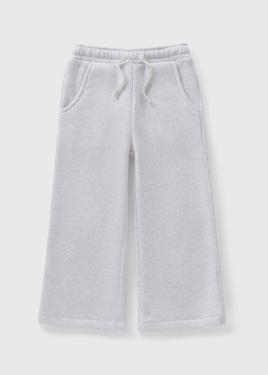 Girls Grey Wide Leg Jogging Bottoms (1-7yrs)