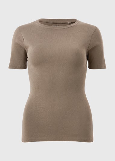 Brown Fossil Fitted T-Shirt