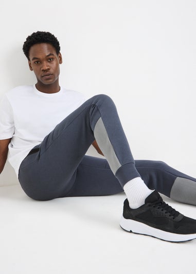 Charcoal Clean Panel Jogging Bottoms