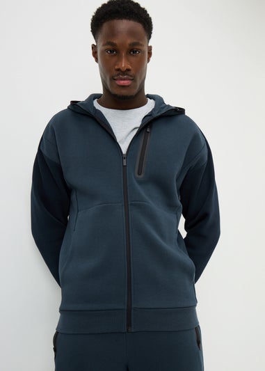 Souluxe Navy Zip Up Hoodie