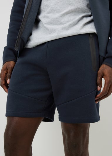 Souluxe Navy Panel Jogger Shorts