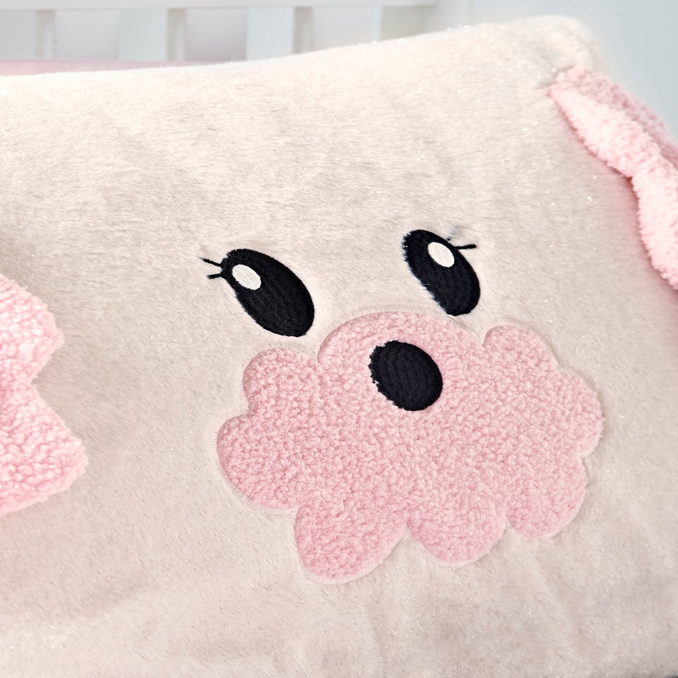 Pink Poodle Faux Fur Duvet Set