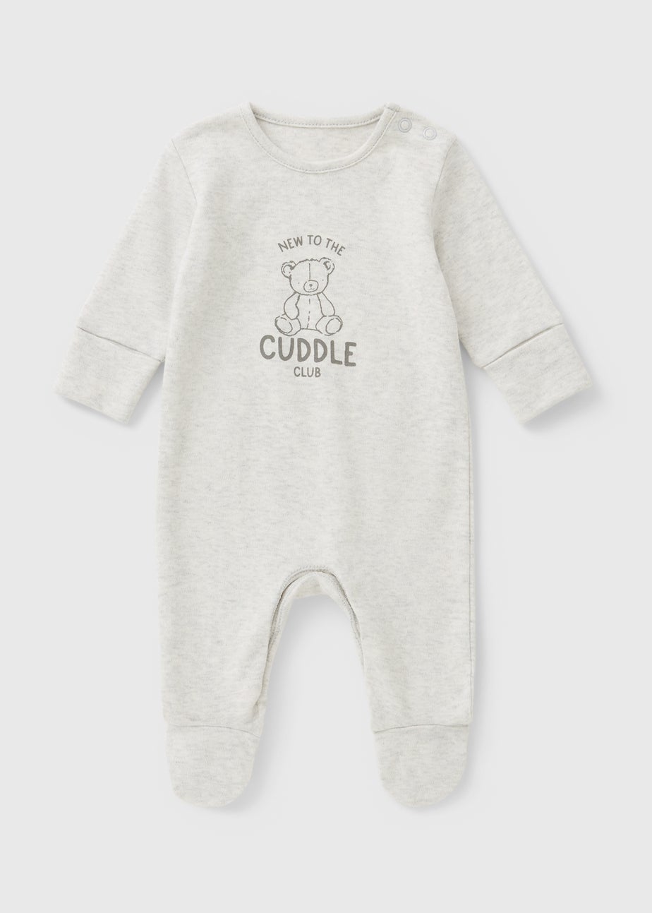 Baby Grey Cuddle Club Sleepsuit (Newborn-18mths)