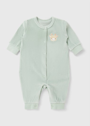 Baby Sage Ribbed Romper (Newborn-23mths)