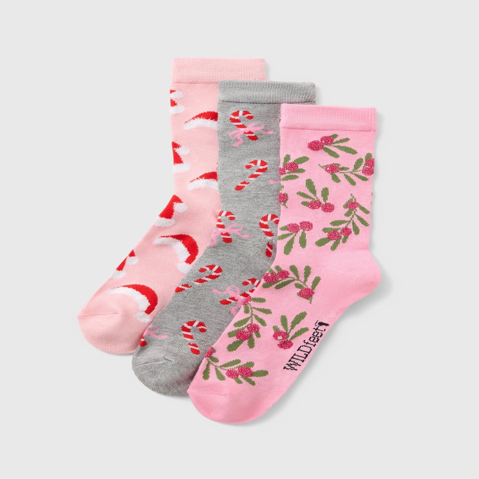Wildfeet 3 Pack Pink Christmas Gift Set