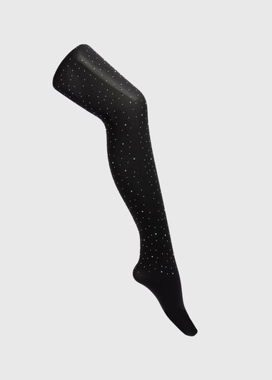 Black Diamante Tights