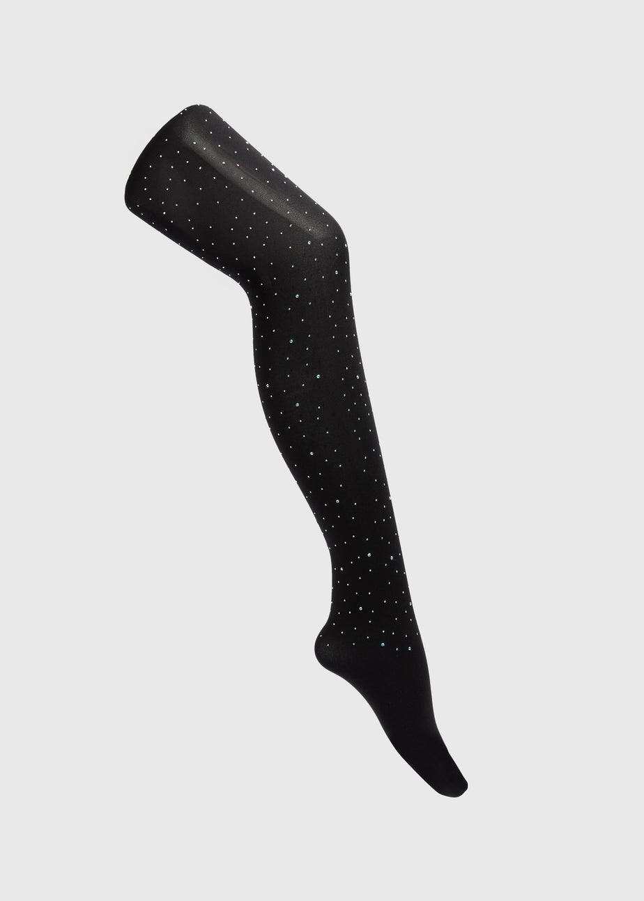 Black Diamante Tights