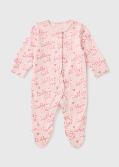 Baby Pink Daddys Girl Sleepsuit (Newborn-18mths)