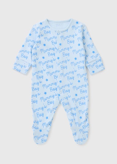 Baby Blue Mummys Boy Sleepsuit (Newborn-18mths)