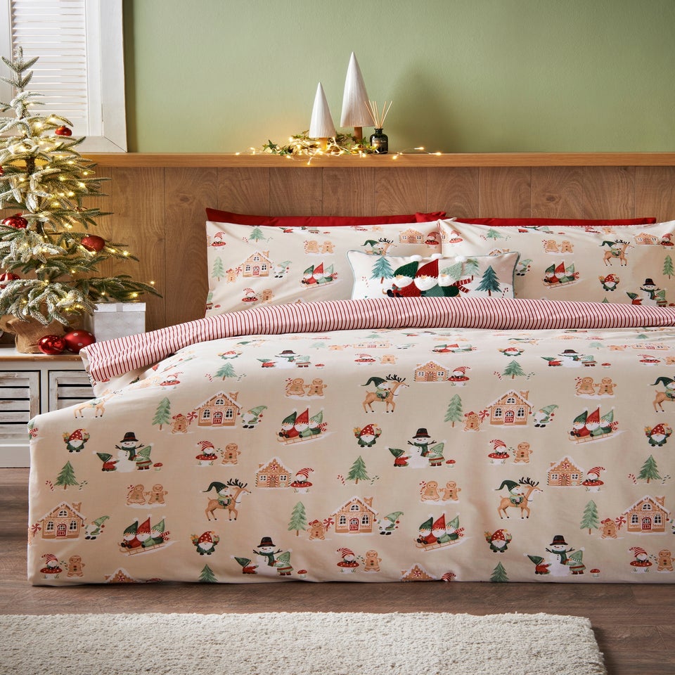 Natural Gonks & Gingerbread Man Duvet Set