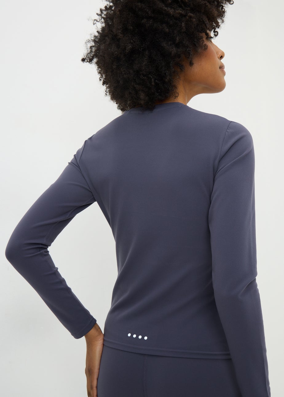 Grape Fitted Long Sleeve Top