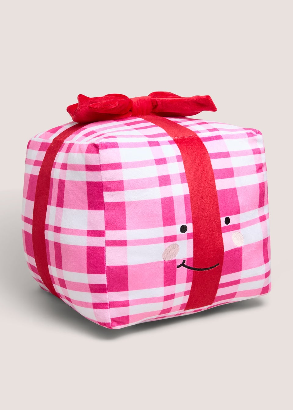 Pink Present Shaped Cushion